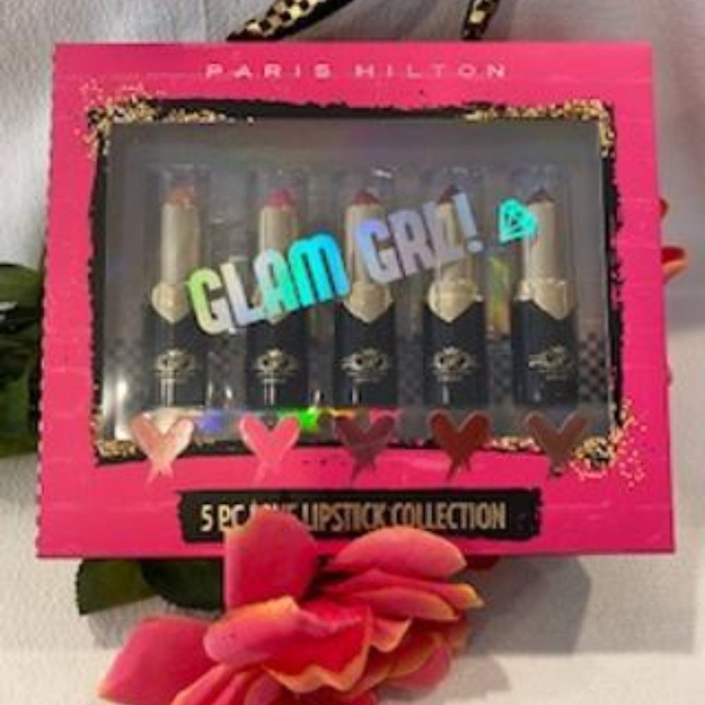 GLAM GIRL LOT OF 5 DIFFERENT COLORS OF LIPSTICK